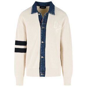 Dsquared2 Light Beige Cotton Blend Sweater Men